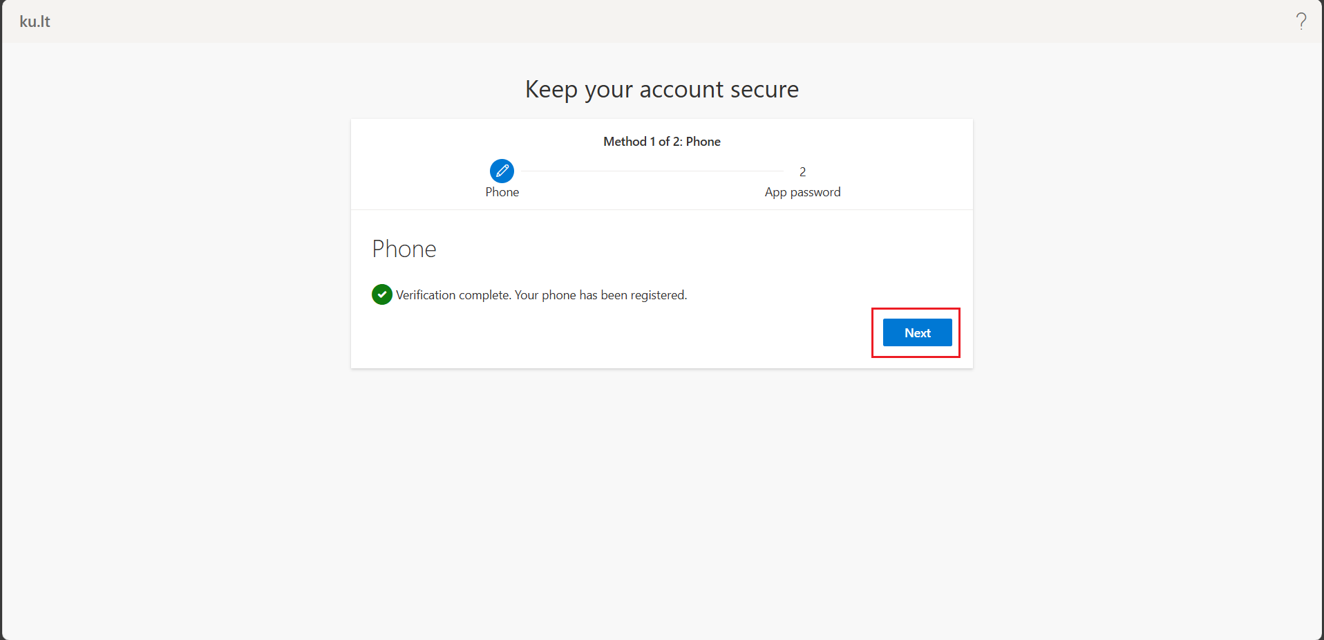 Successful Verification
