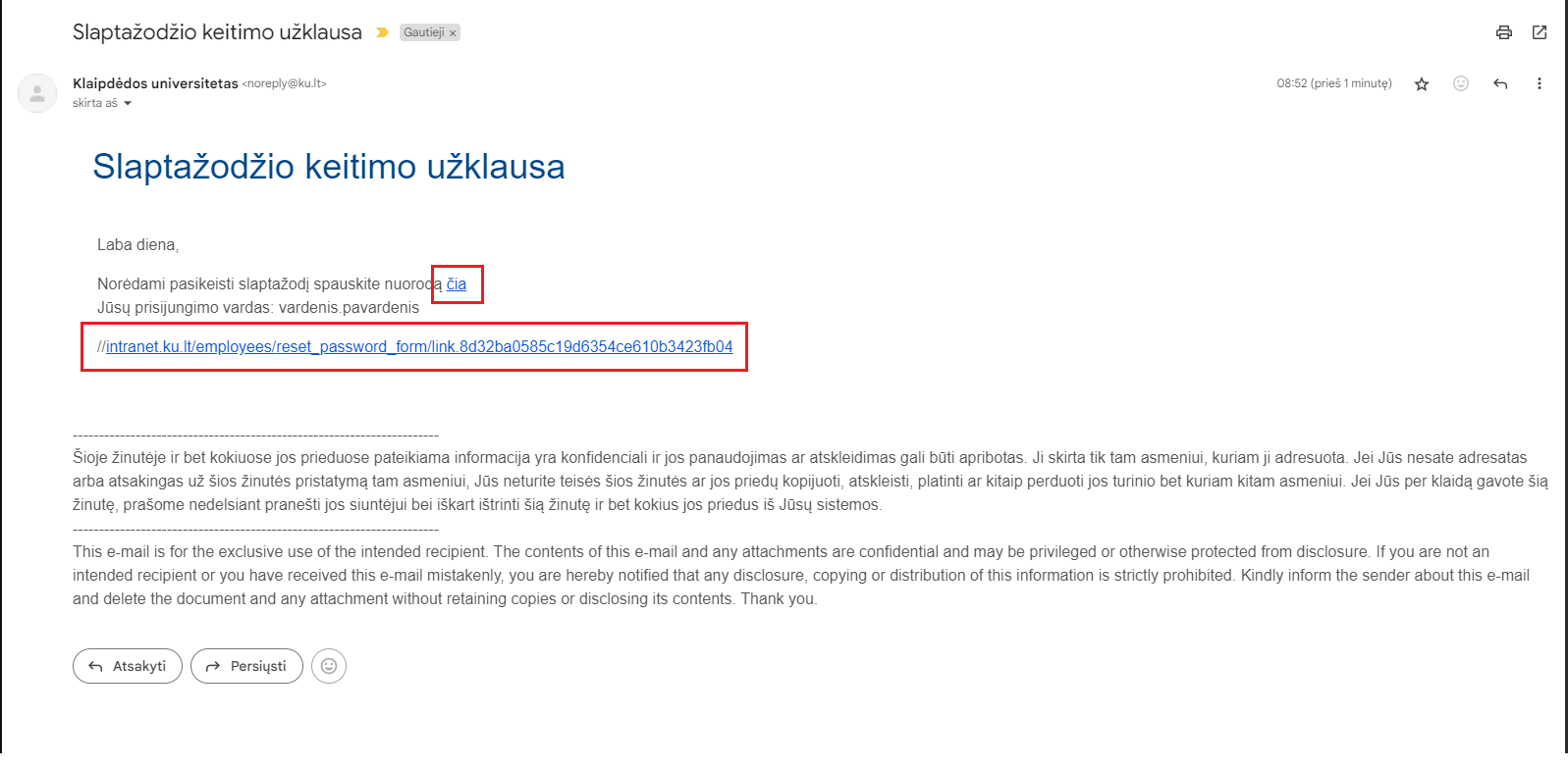 Password Reset Request